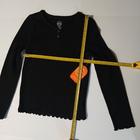 Wonder Nation Girls Long-Sleeve Henley T-Shirt Size L (10-12) - Picture 11 of 12